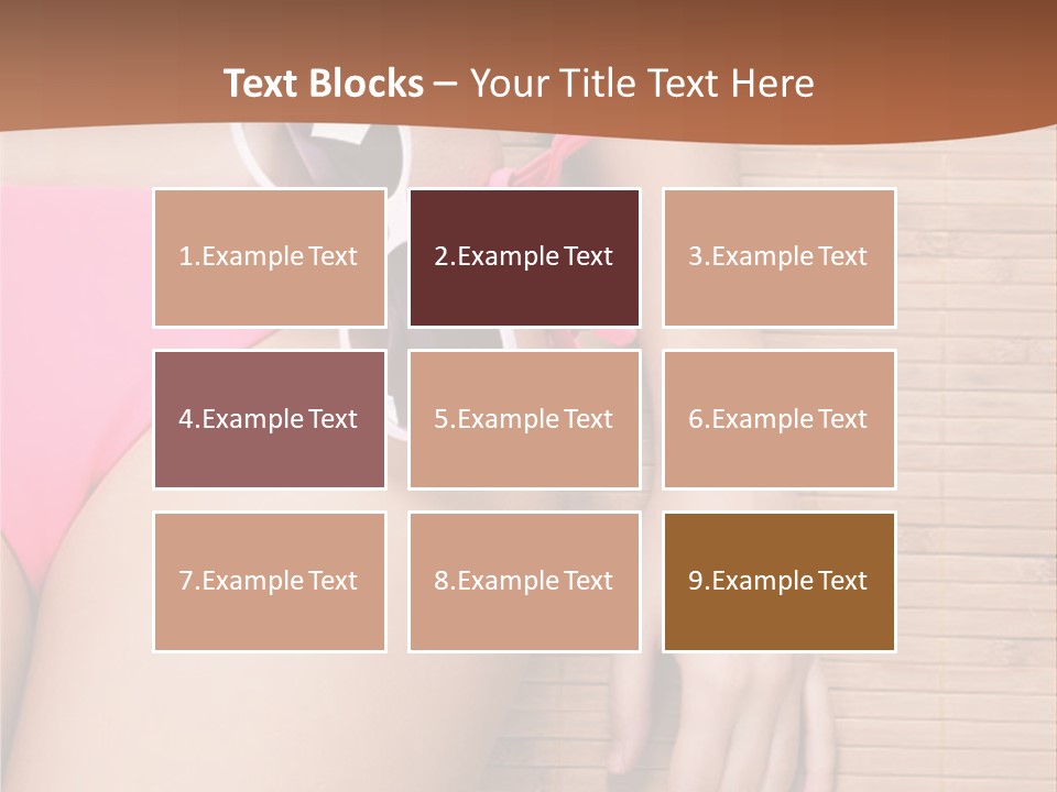 A Woman In A Pink Bikini With Sunglasses PowerPoint Template