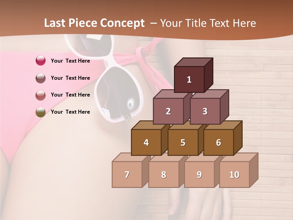 A Woman In A Pink Bikini With Sunglasses PowerPoint Template