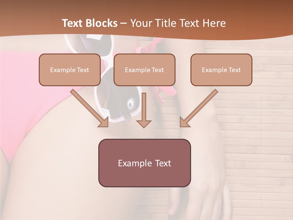 A Woman In A Pink Bikini With Sunglasses PowerPoint Template