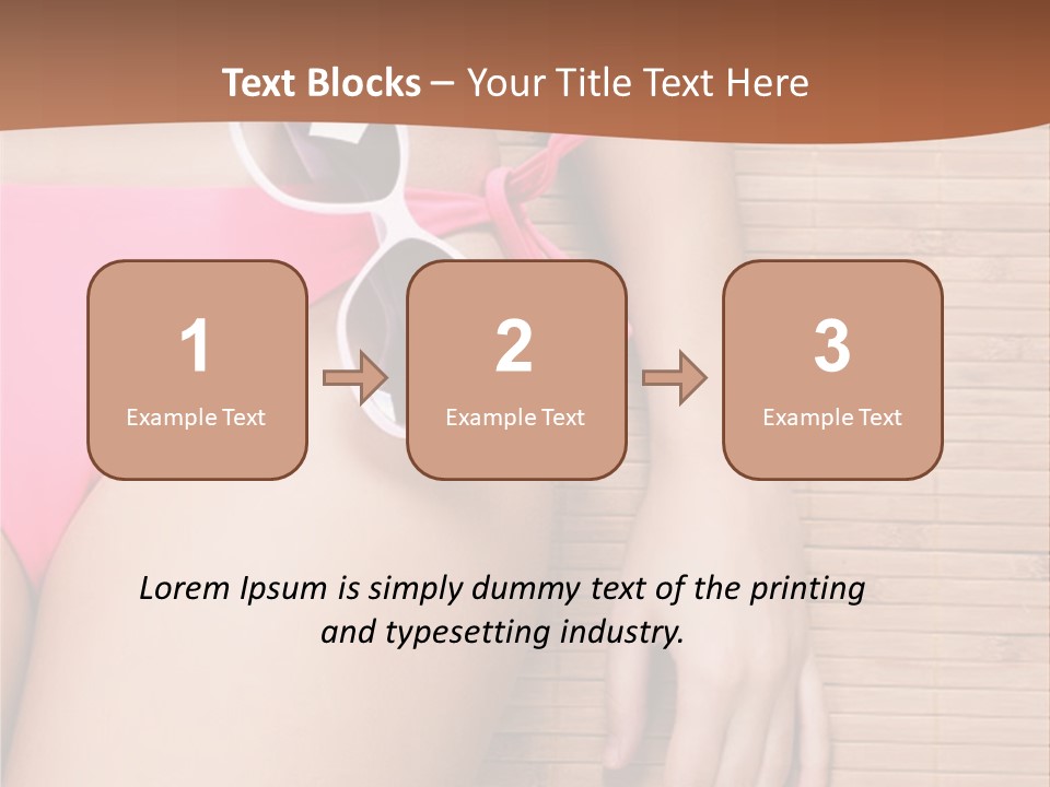 A Woman In A Pink Bikini With Sunglasses PowerPoint Template