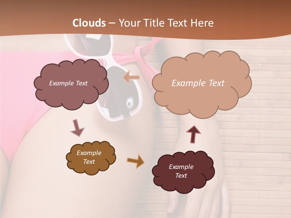 A Woman In A Pink Bikini With Sunglasses PowerPoint Template