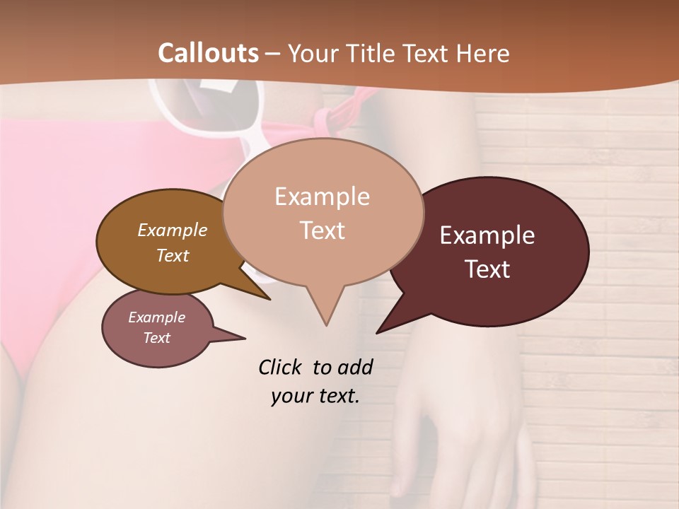 A Woman In A Pink Bikini With Sunglasses PowerPoint Template