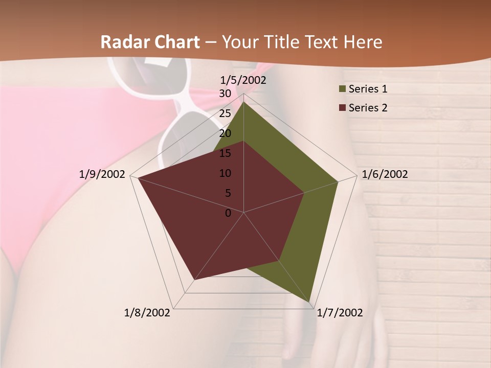 A Woman In A Pink Bikini With Sunglasses PowerPoint Template