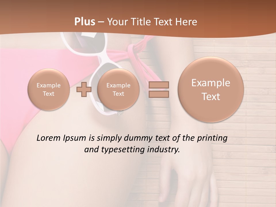 A Woman In A Pink Bikini With Sunglasses PowerPoint Template