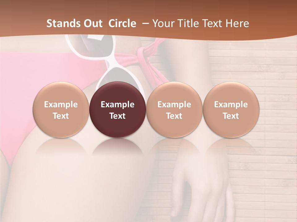 A Woman In A Pink Bikini With Sunglasses PowerPoint Template