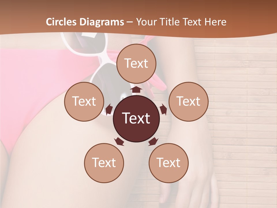 A Woman In A Pink Bikini With Sunglasses PowerPoint Template