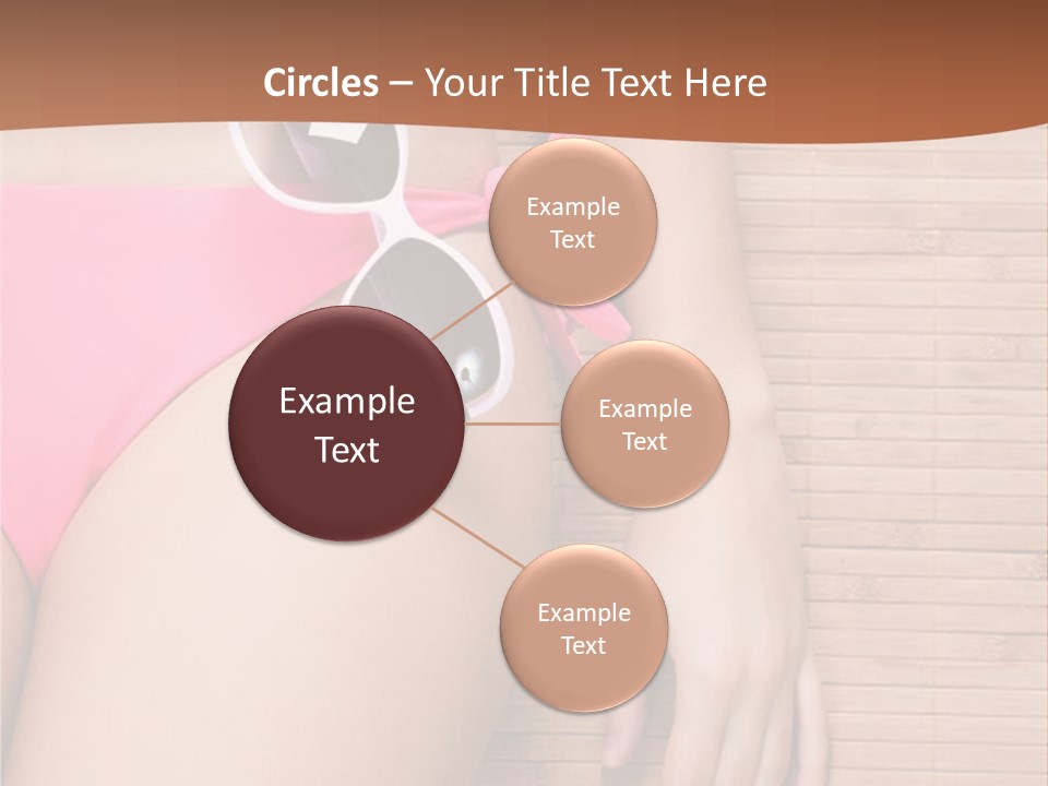 A Woman In A Pink Bikini With Sunglasses PowerPoint Template