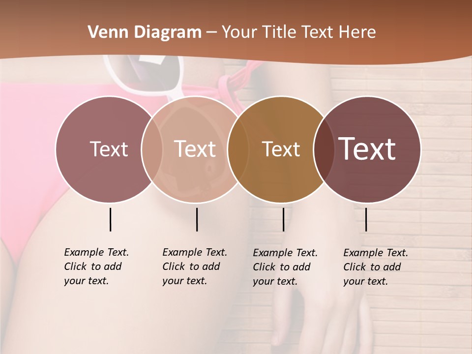 A Woman In A Pink Bikini With Sunglasses PowerPoint Template