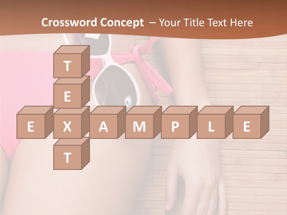 A Woman In A Pink Bikini With Sunglasses PowerPoint Template