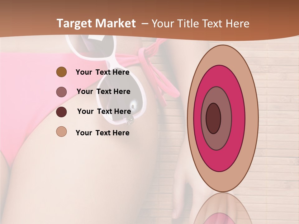 A Woman In A Pink Bikini With Sunglasses PowerPoint Template