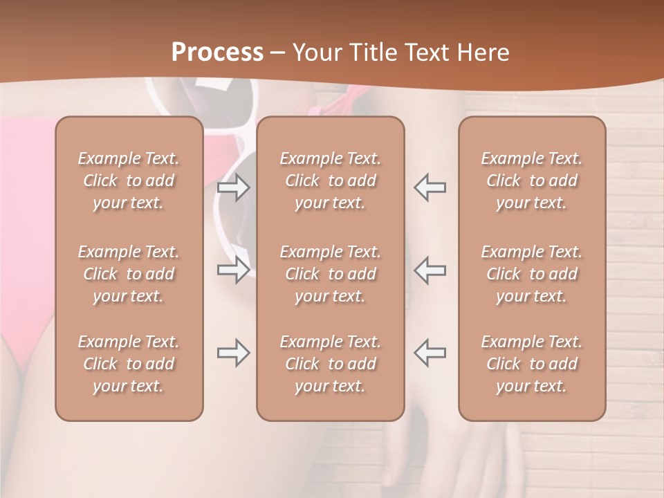 A Woman In A Pink Bikini With Sunglasses PowerPoint Template