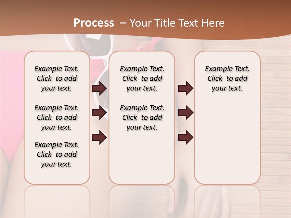 A Woman In A Pink Bikini With Sunglasses PowerPoint Template
