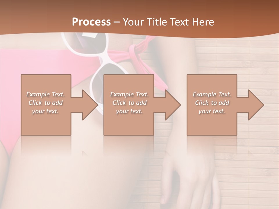 A Woman In A Pink Bikini With Sunglasses PowerPoint Template
