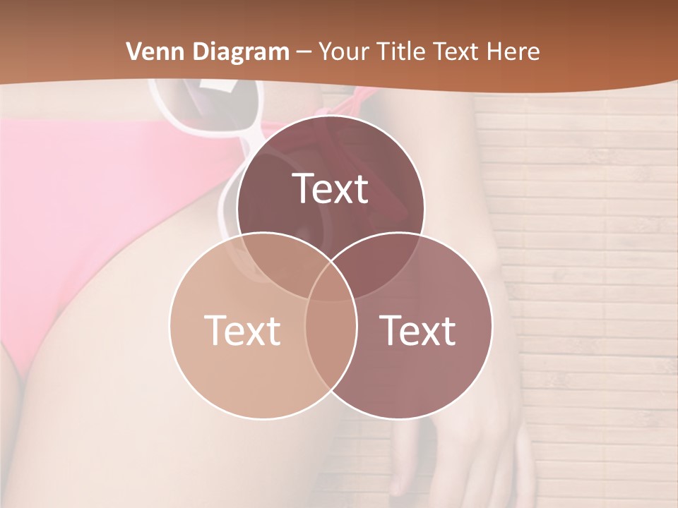 A Woman In A Pink Bikini With Sunglasses PowerPoint Template
