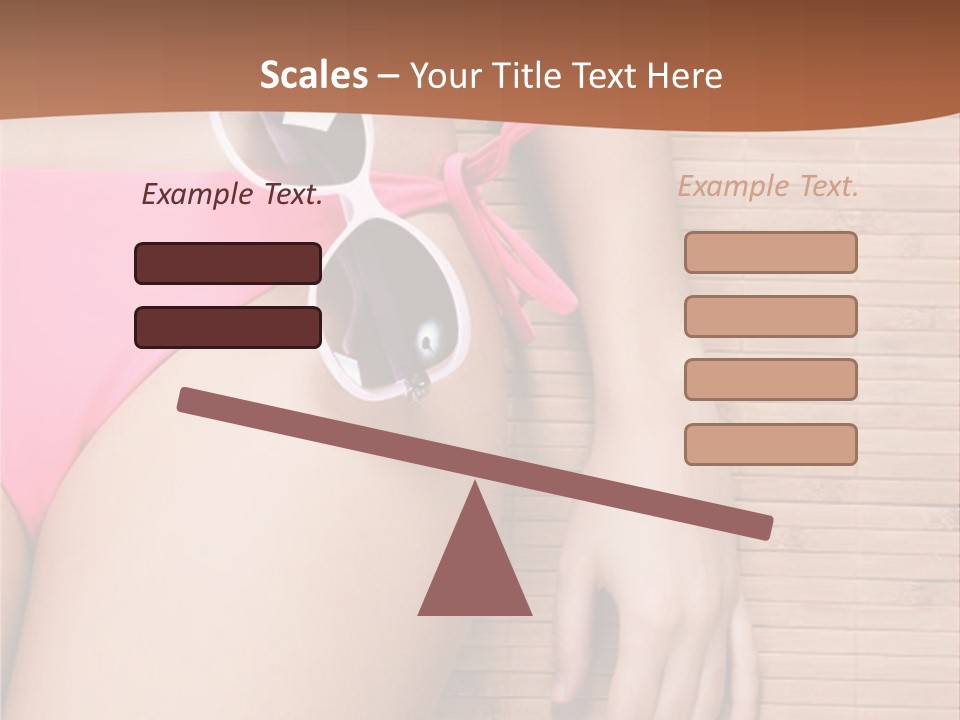A Woman In A Pink Bikini With Sunglasses PowerPoint Template