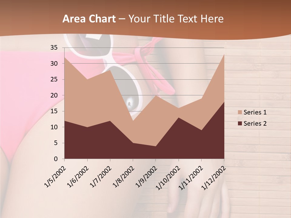 A Woman In A Pink Bikini With Sunglasses PowerPoint Template