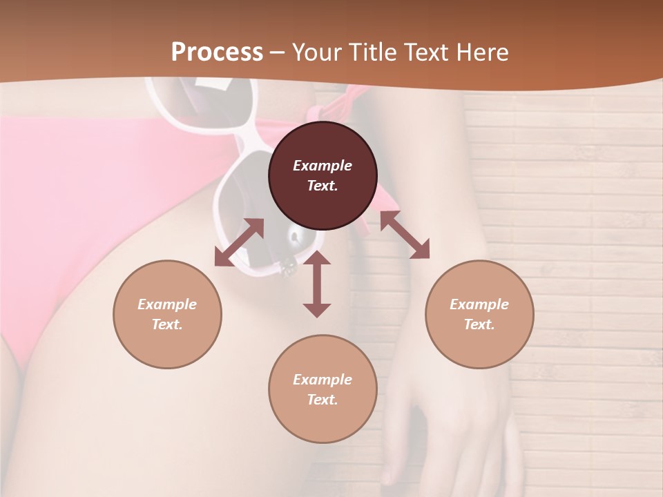 A Woman In A Pink Bikini With Sunglasses PowerPoint Template