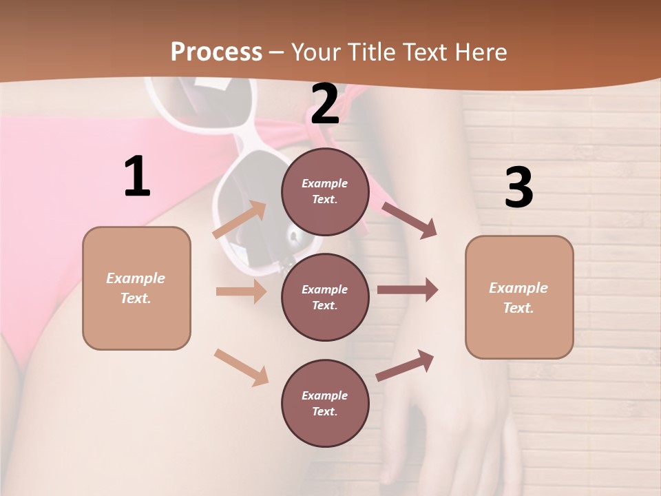 A Woman In A Pink Bikini With Sunglasses PowerPoint Template