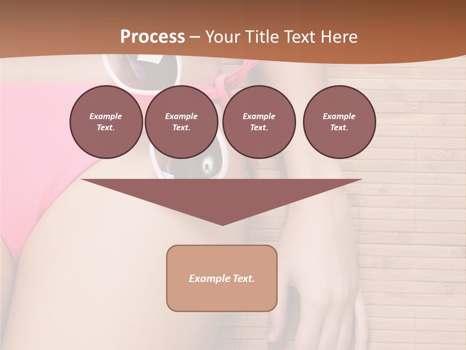 A Woman In A Pink Bikini With Sunglasses PowerPoint Template
