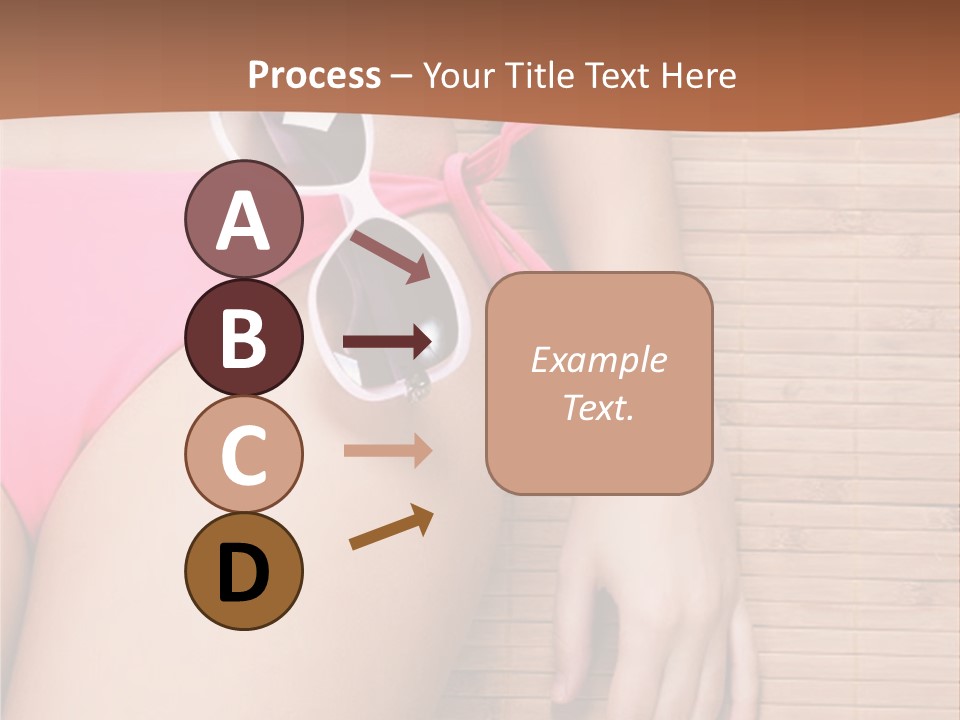A Woman In A Pink Bikini With Sunglasses PowerPoint Template