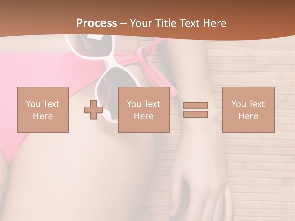 A Woman In A Pink Bikini With Sunglasses PowerPoint Template