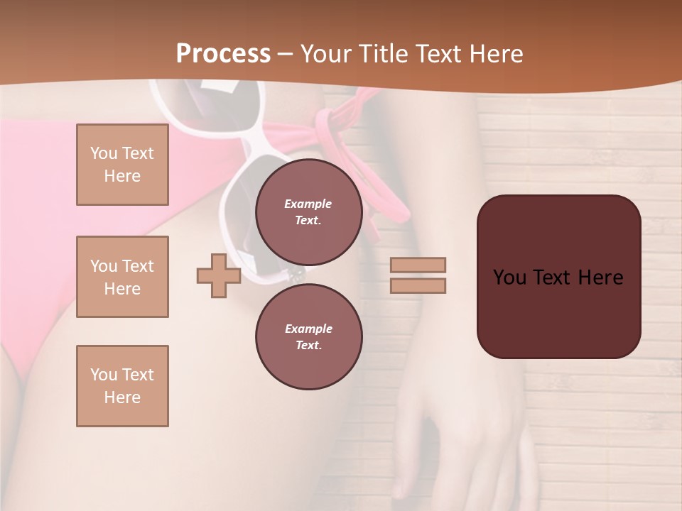 A Woman In A Pink Bikini With Sunglasses PowerPoint Template