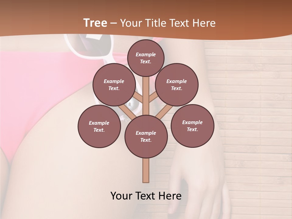 A Woman In A Pink Bikini With Sunglasses PowerPoint Template