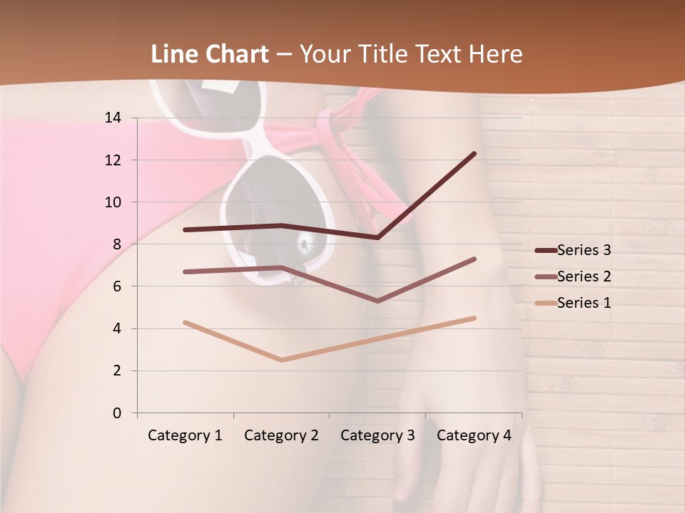 A Woman In A Pink Bikini With Sunglasses PowerPoint Template