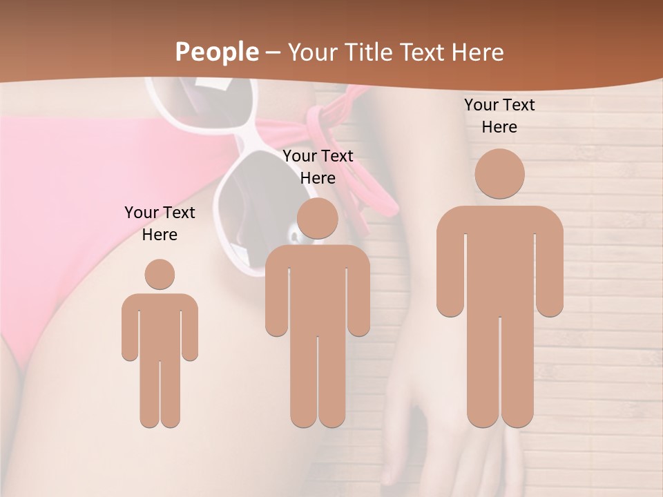 A Woman In A Pink Bikini With Sunglasses PowerPoint Template