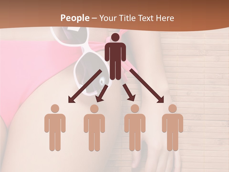 A Woman In A Pink Bikini With Sunglasses PowerPoint Template