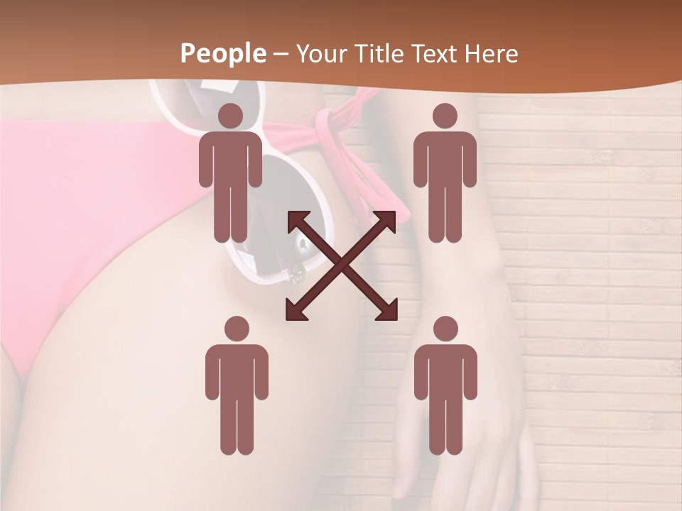 A Woman In A Pink Bikini With Sunglasses PowerPoint Template