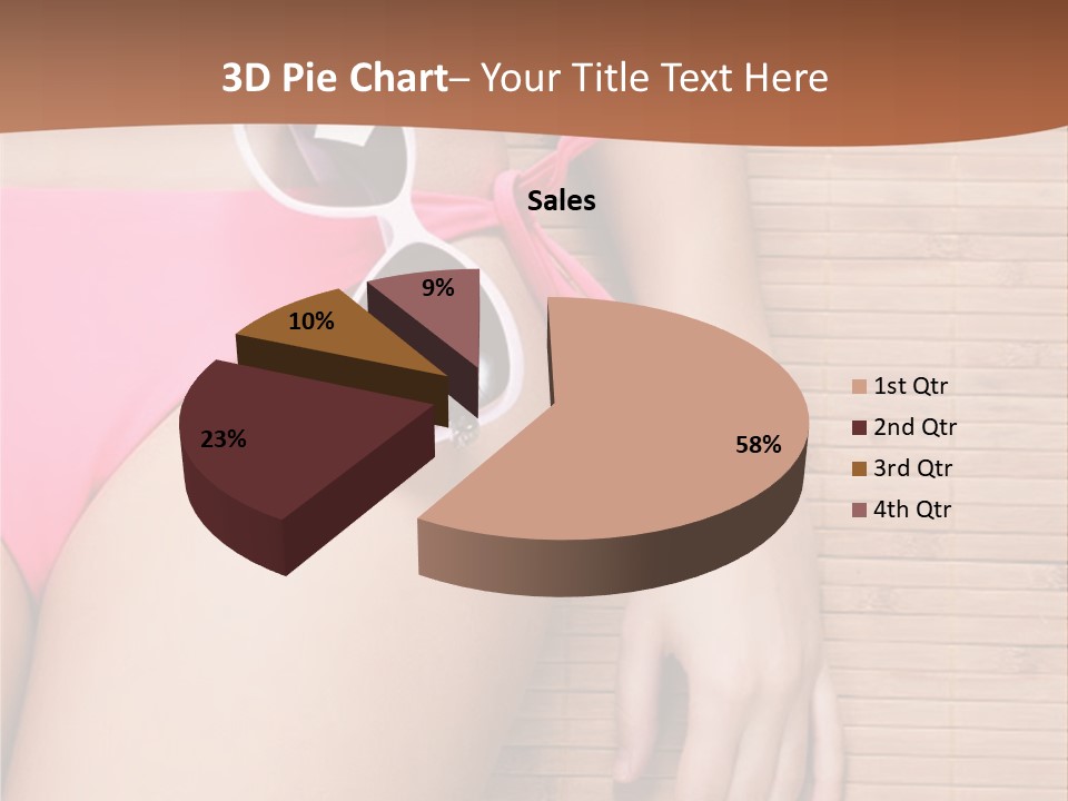 A Woman In A Pink Bikini With Sunglasses PowerPoint Template