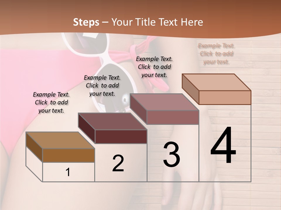 A Woman In A Pink Bikini With Sunglasses PowerPoint Template