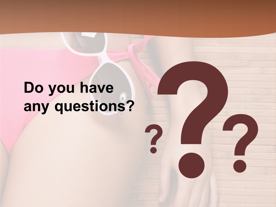 A Woman In A Pink Bikini With Sunglasses PowerPoint Template