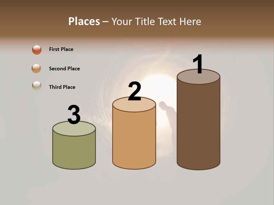 Two People Standing In A Dark Tunnel Powerpoint Template PowerPoint Template