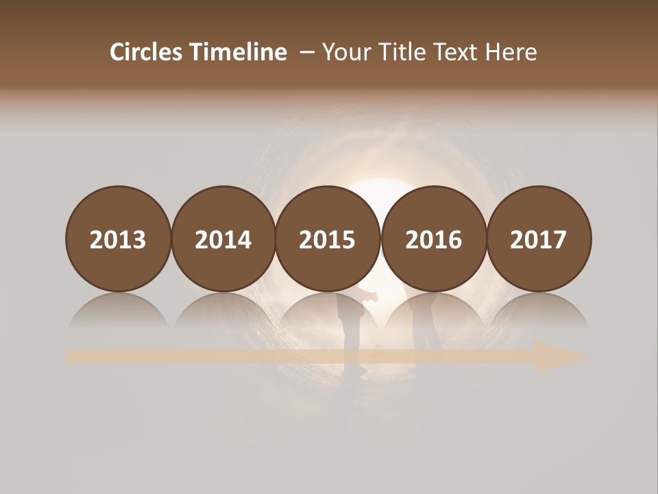 Two People Standing In A Dark Tunnel Powerpoint Template PowerPoint Template