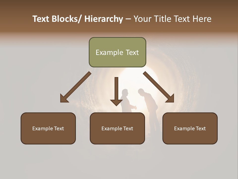 Two People Standing In A Dark Tunnel Powerpoint Template PowerPoint Template