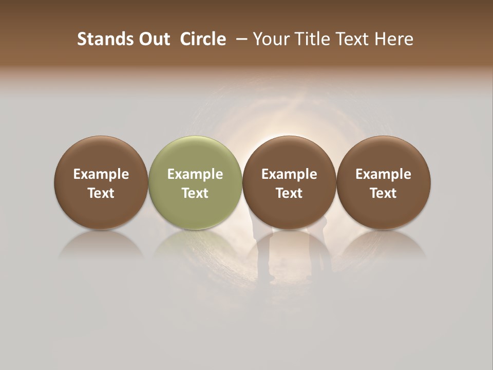 Two People Standing In A Dark Tunnel Powerpoint Template PowerPoint Template