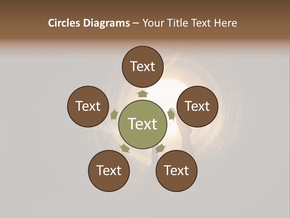 Two People Standing In A Dark Tunnel Powerpoint Template PowerPoint Template