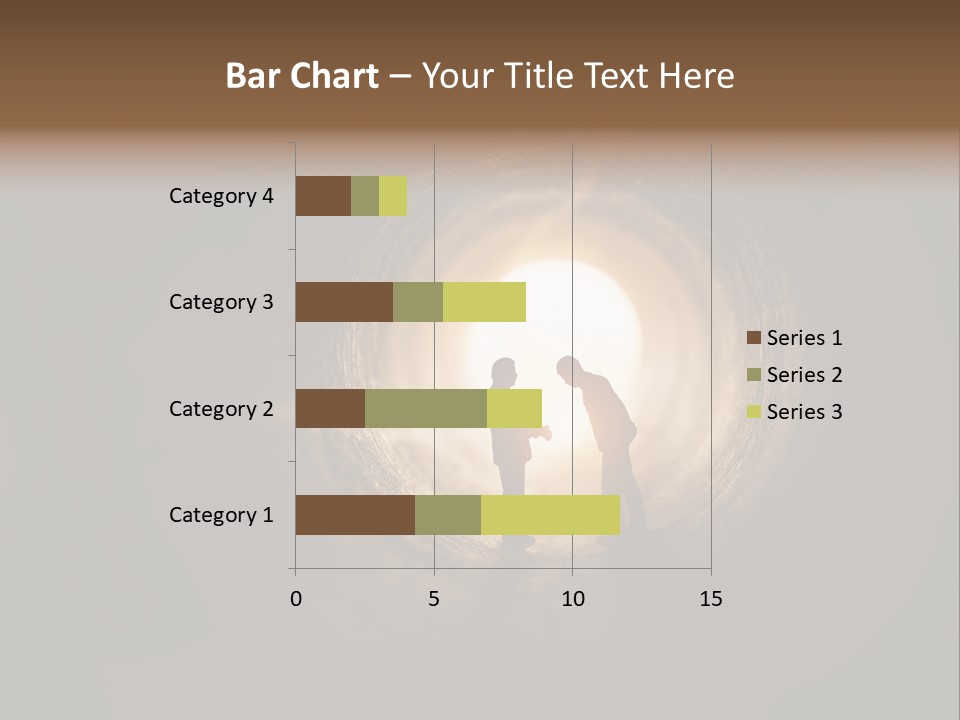 Two People Standing In A Dark Tunnel Powerpoint Template PowerPoint Template