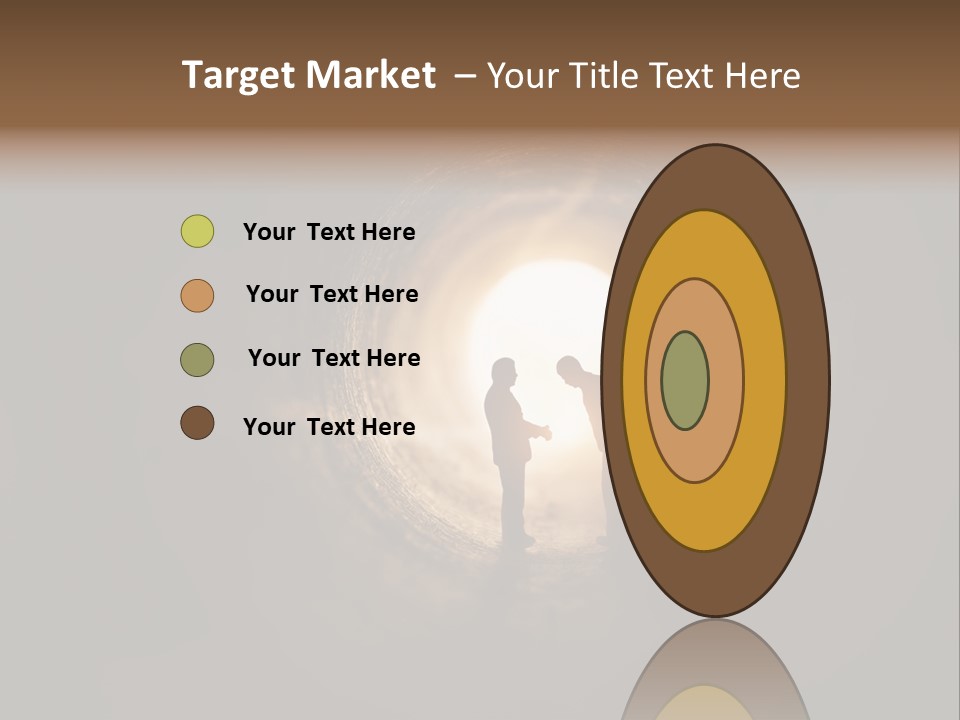 Two People Standing In A Dark Tunnel Powerpoint Template PowerPoint Template