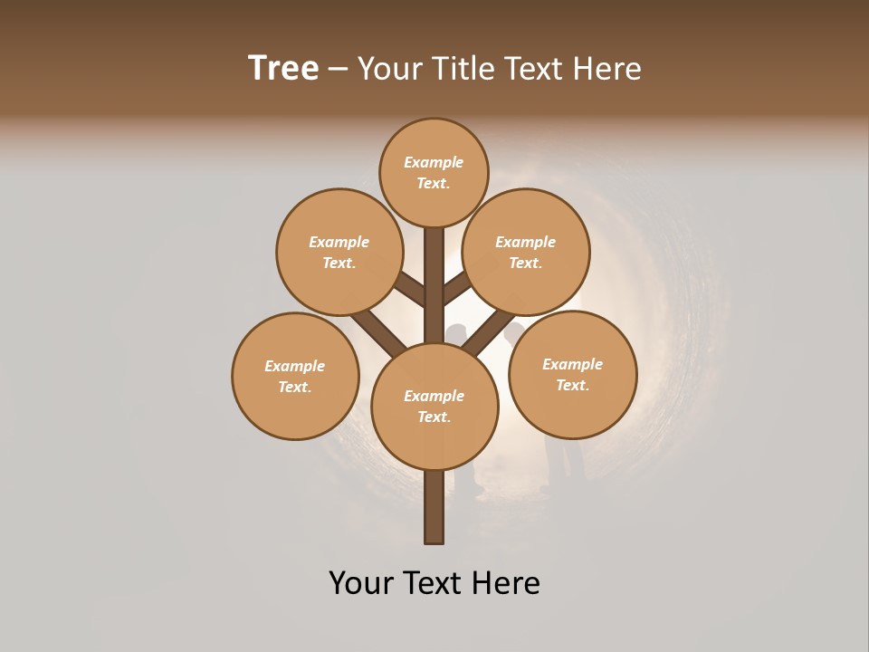 Two People Standing In A Dark Tunnel Powerpoint Template PowerPoint Template