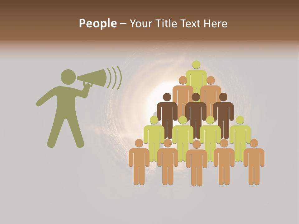 Two People Standing In A Dark Tunnel Powerpoint Template PowerPoint Template