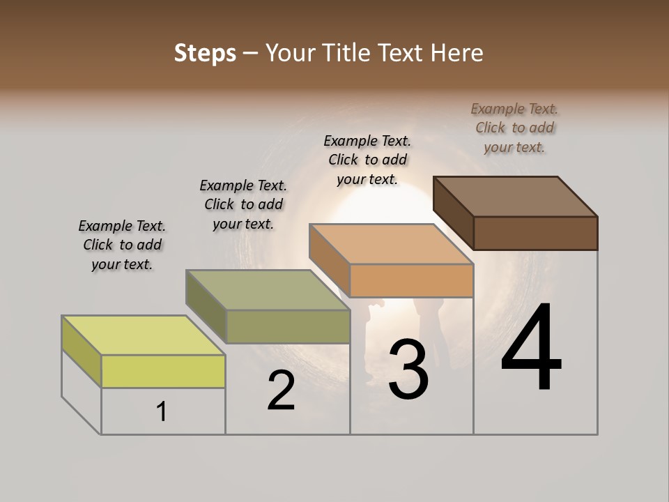 Two People Standing In A Dark Tunnel Powerpoint Template PowerPoint Template