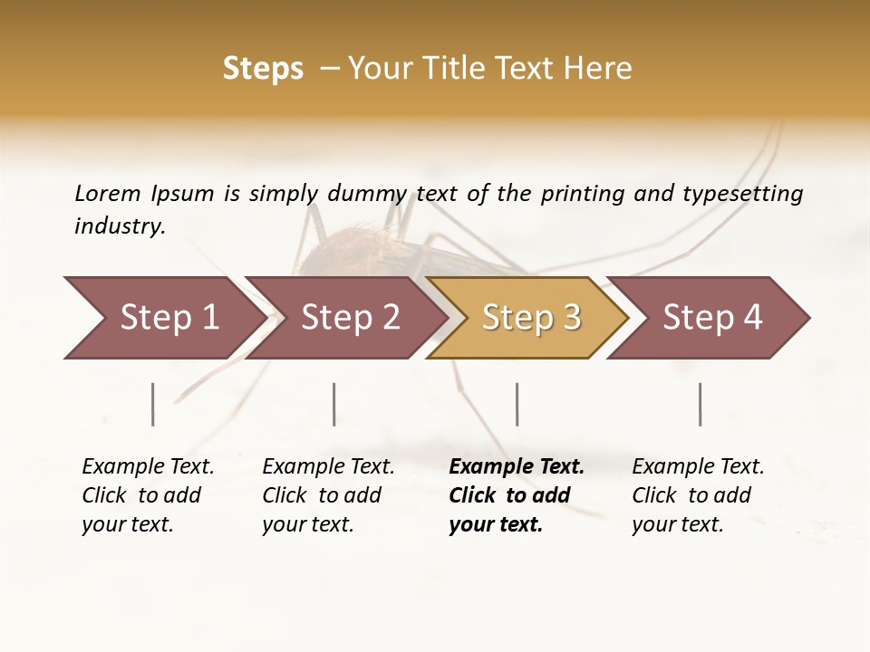 A Mosquito On A White Surface With The Words Name Of Presentation PowerPoint Template