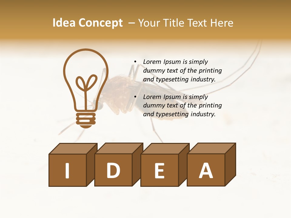 A Mosquito On A White Surface With The Words Name Of Presentation PowerPoint Template