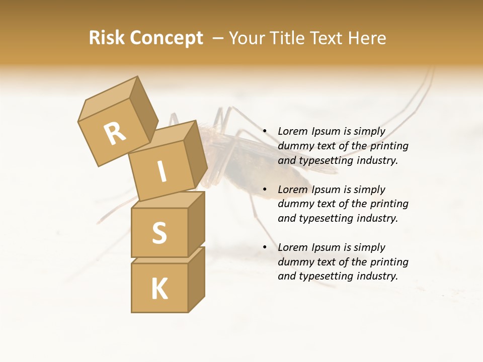A Mosquito On A White Surface With The Words Name Of Presentation PowerPoint Template