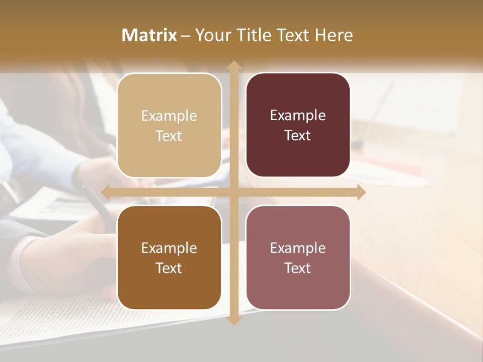 A Group Of People Sitting At A Conference Table PowerPoint Template