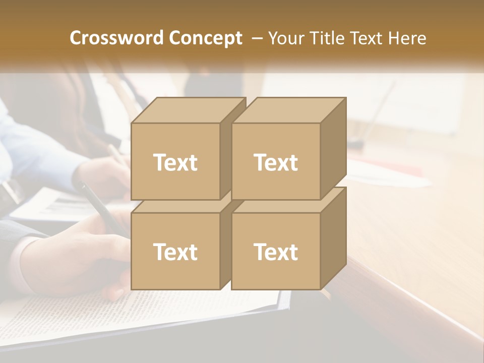 A Group Of People Sitting At A Conference Table PowerPoint Template