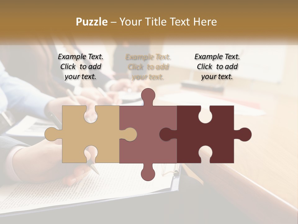 A Group Of People Sitting At A Conference Table PowerPoint Template